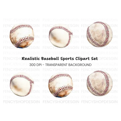 Baseball Balls Clipart Bundle