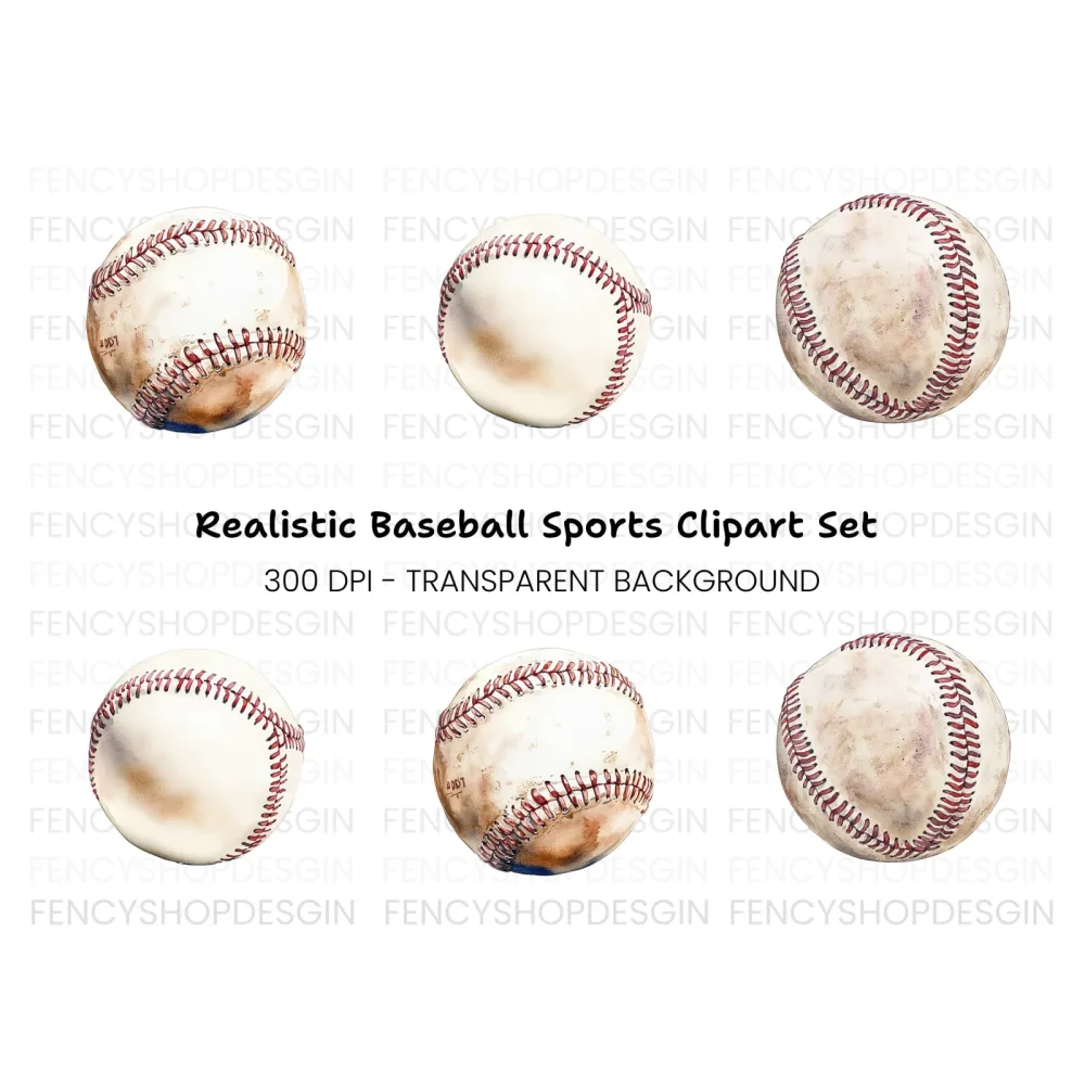 Baseball Balls Clipart Bundle