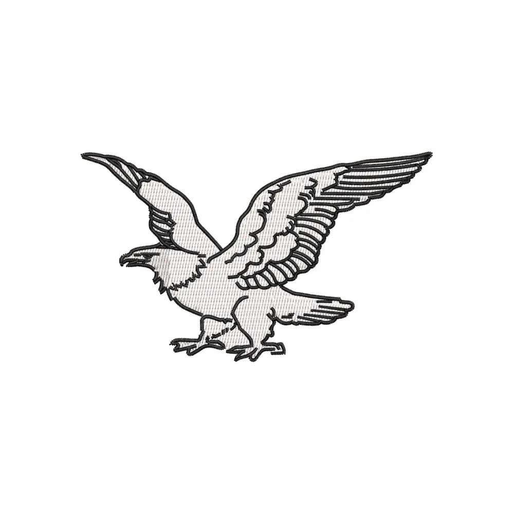 Flying Eagle Embroidery Design