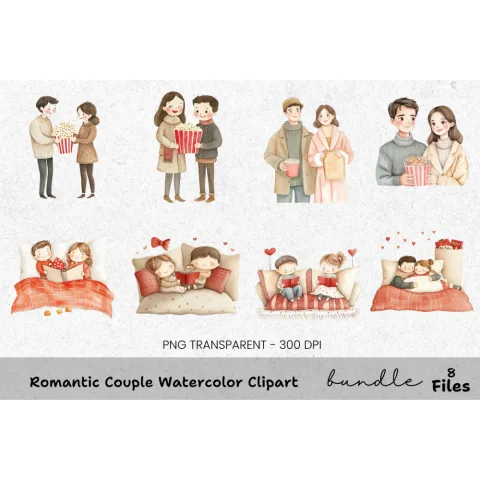 Romantic Couple Clipart Bundle