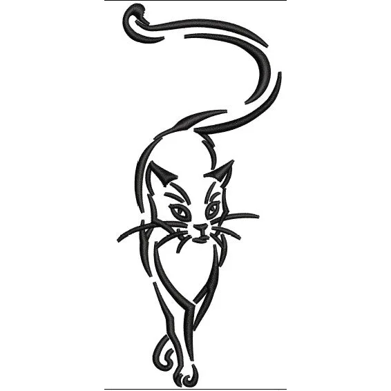 Cat Embroidery Design