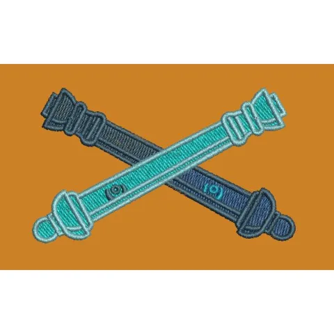 Crossed Cannons Embroidery Design