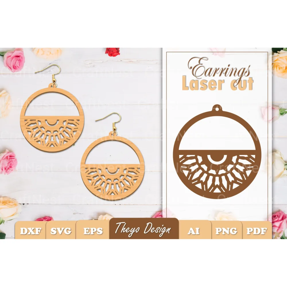 Earrings Mandala SVG Bundle