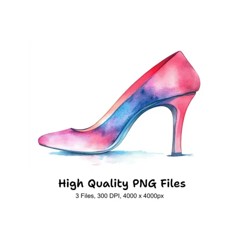 Vibrant High Heels Clipart Bundle