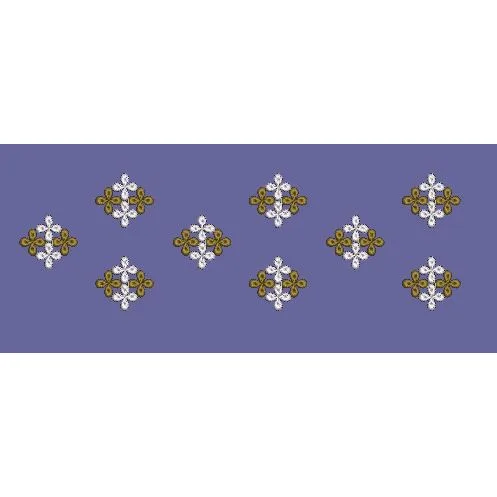 Dual Tone Geometric Diamond Booti Embroidery Design