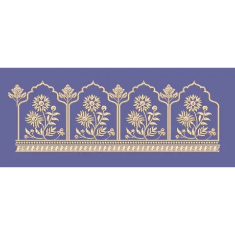 Floral Arch Decorative Border Embroidery Design