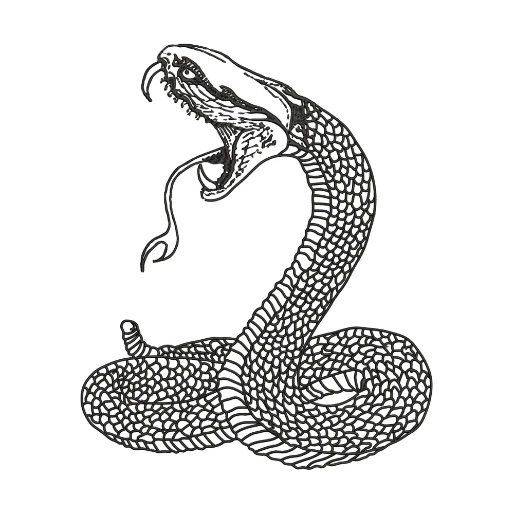 Anaconda Embroidery Design