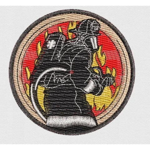 Fighter Embroidery Design
