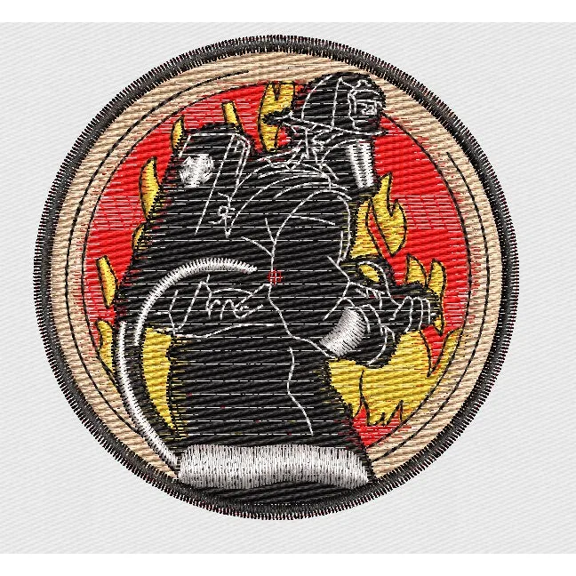 Fighter Embroidery Design