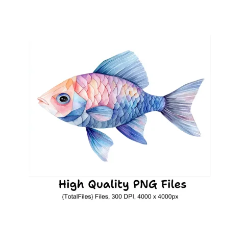 Geometric Fish Clipart Bundle
