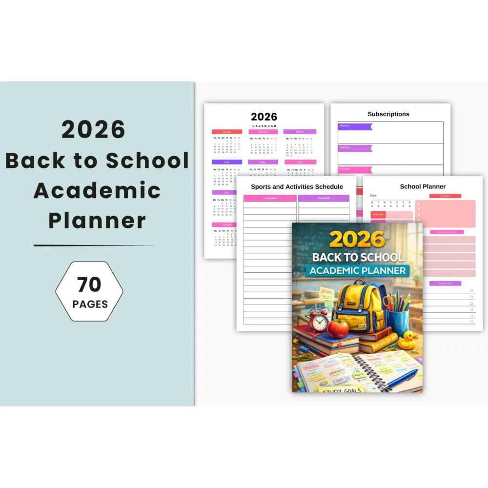Back to School Academic Planner