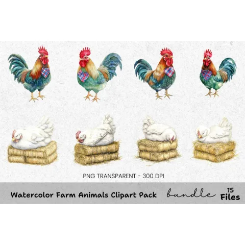 Farm Animals Clipart Bundle