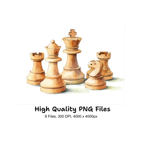 Chess Pieces Clipart Bundle