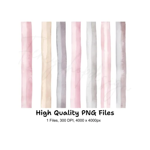Pastel Stripes Background Clipart Bundle