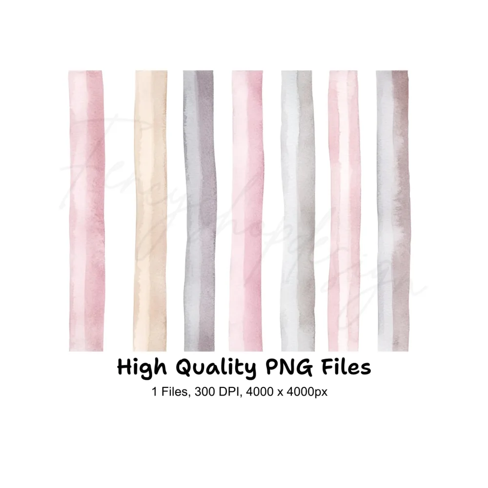 Pastel Stripes Background Clipart Bundle