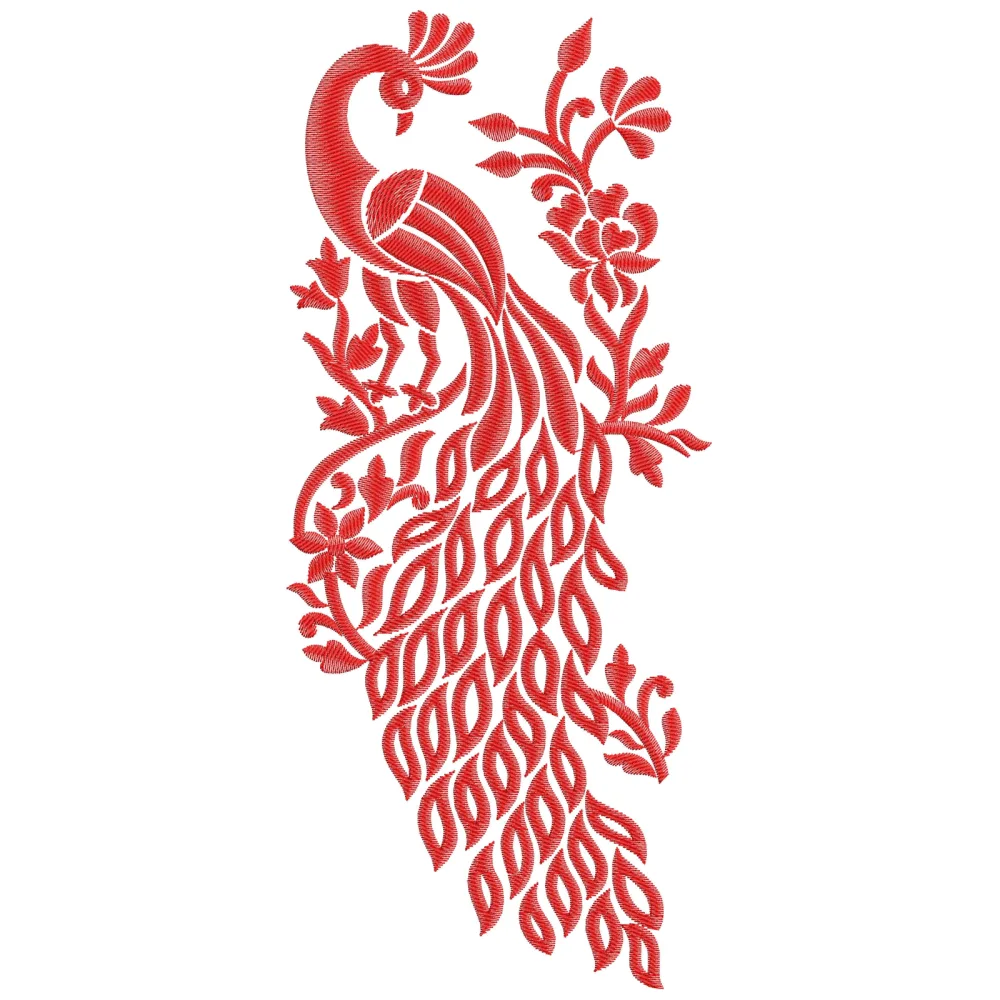 Peacock Embroidery Design