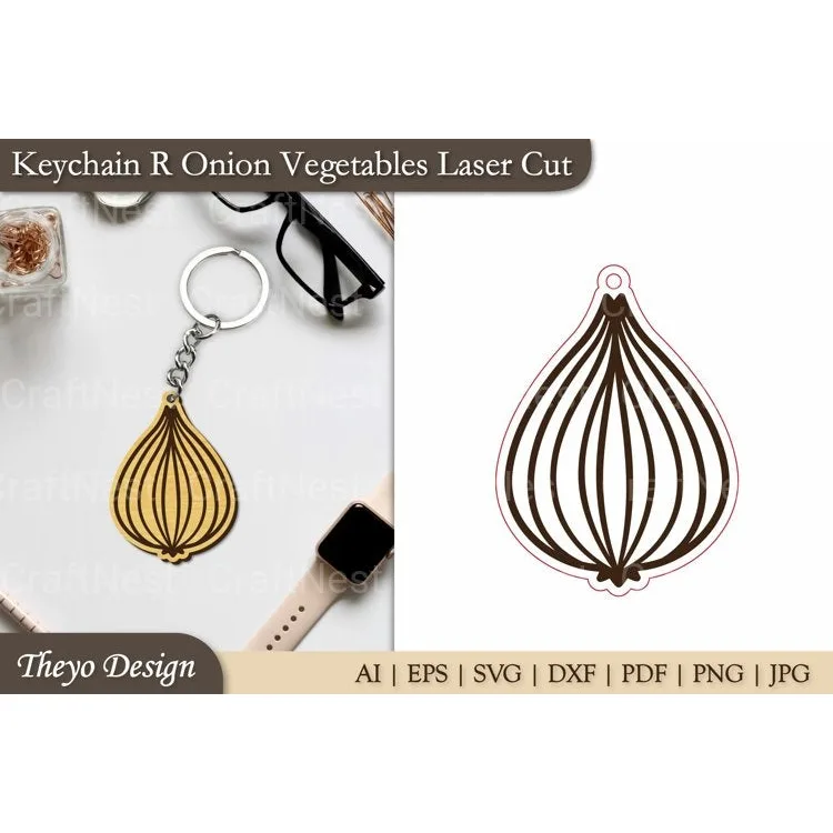Keychain Vegetables SVG Bundle
