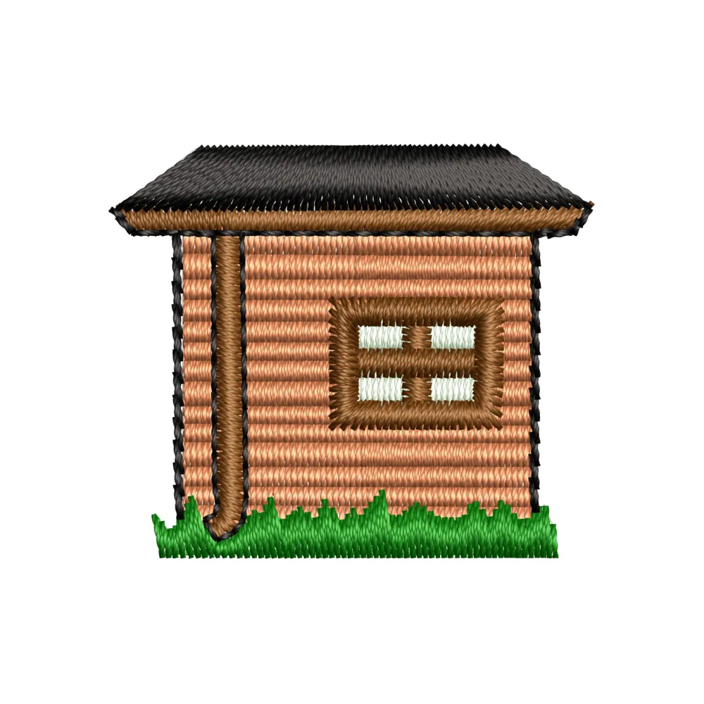 Hut Embroidery Design