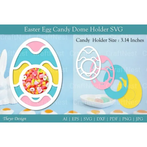 Easter Candy Dome Holder SVG Bundle