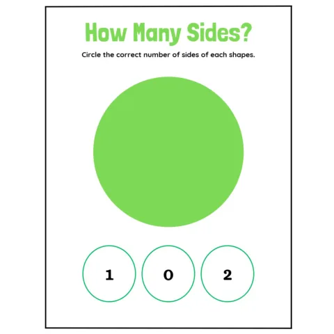 Colorful How Many Sides Worksheets