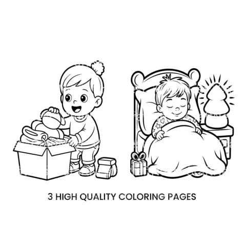 Christmas Eve Kids Coloring Books