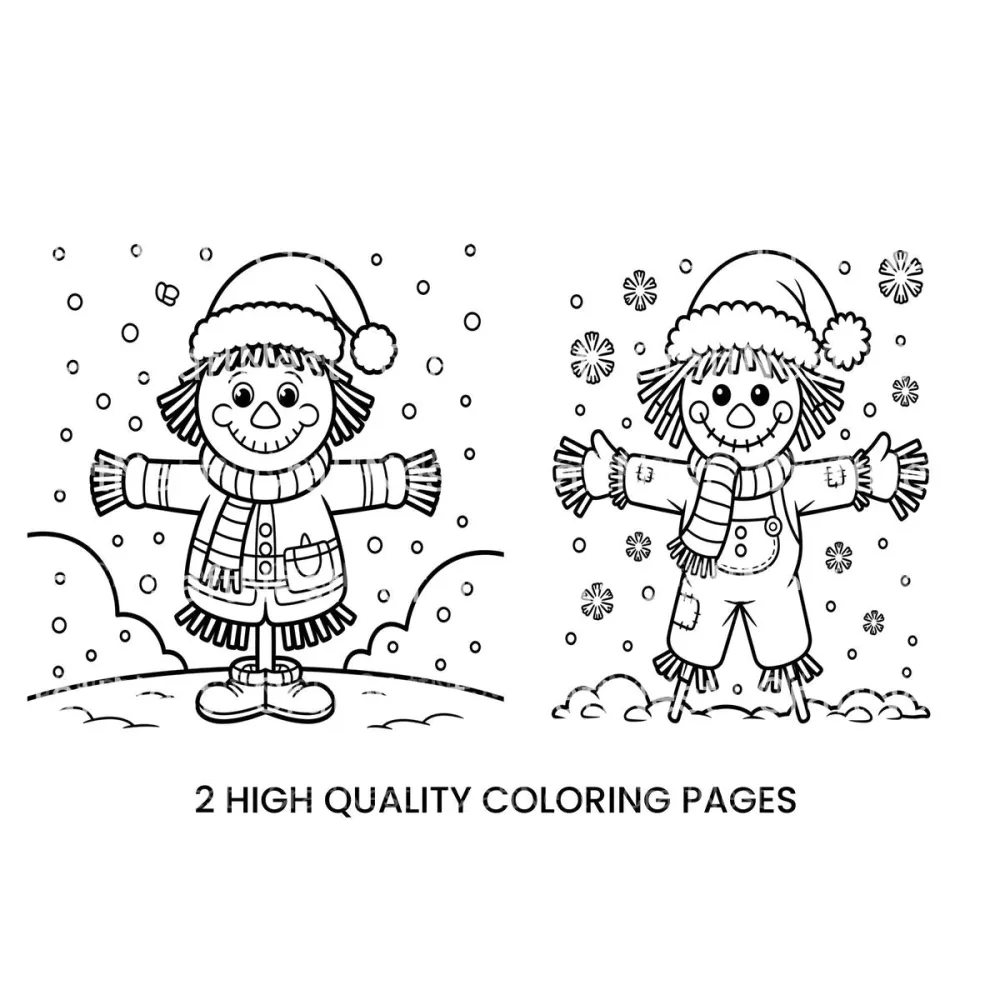 Winter Scarecrow Coloring Books