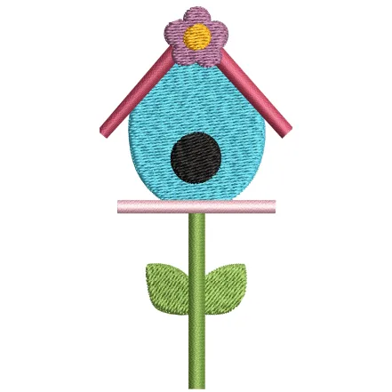 Sparrow House Embroidery Design