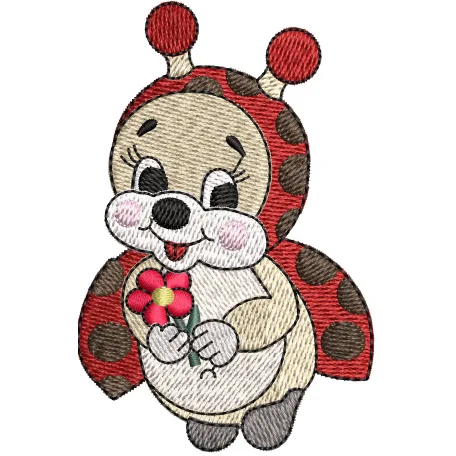 Lady Bird Embroidery Design