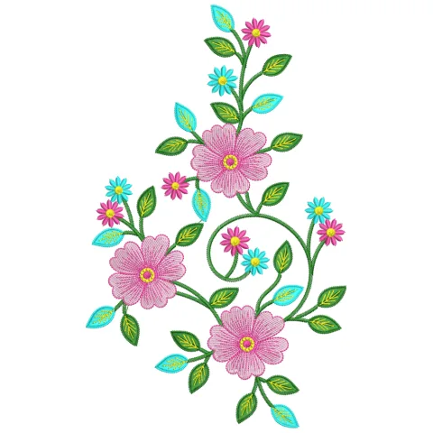 Flower Three Embroidery Design