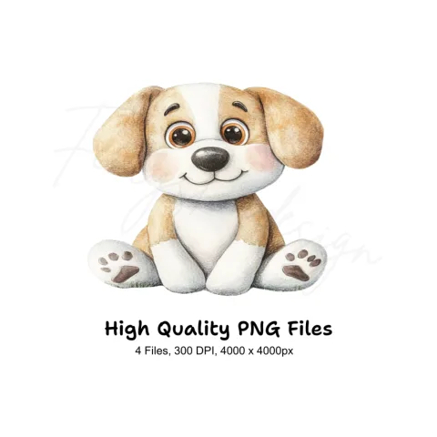 Adorable Puppy Clipart Bundle