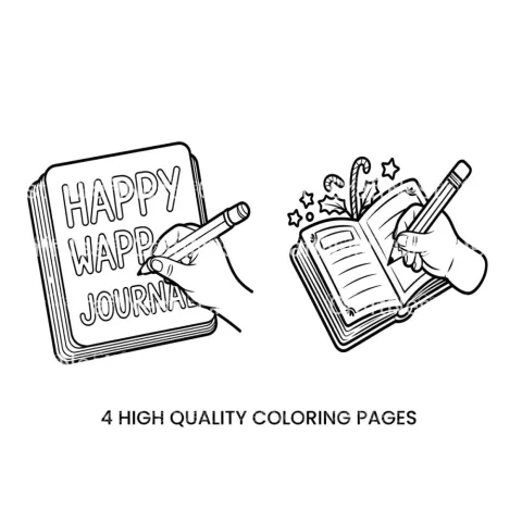 Happy Journaling Fun Journal Coloring Books