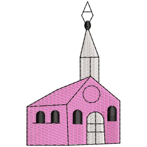 Pink Home Embroidery Design