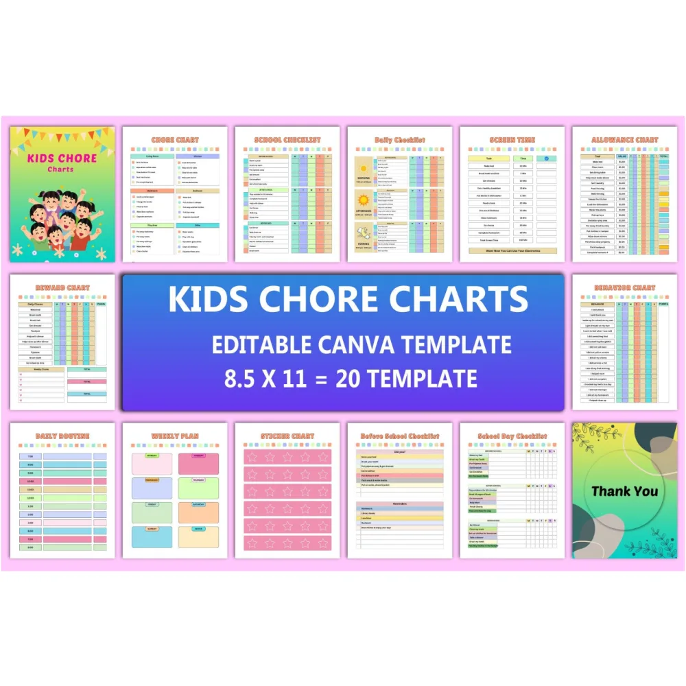 Kids Chore Chart Planner
