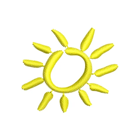 Sun Embroidery Design