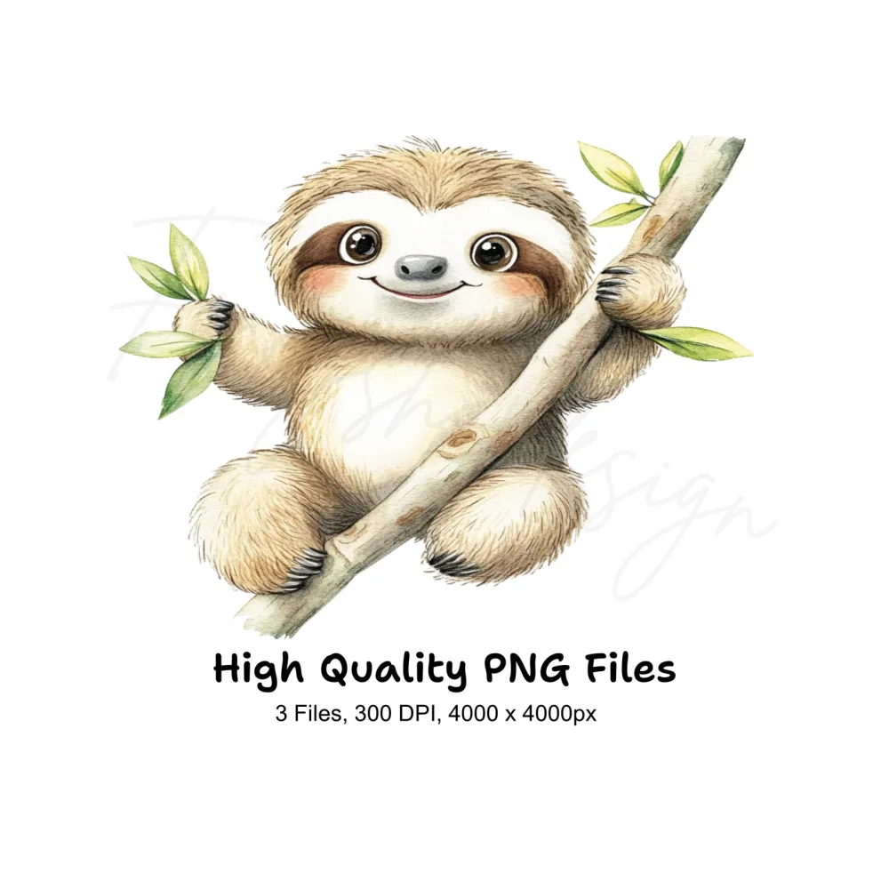 Adorable Sloth Clipart Bundle for Kids