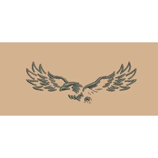 Brown Eagle Wings Embroidery Design