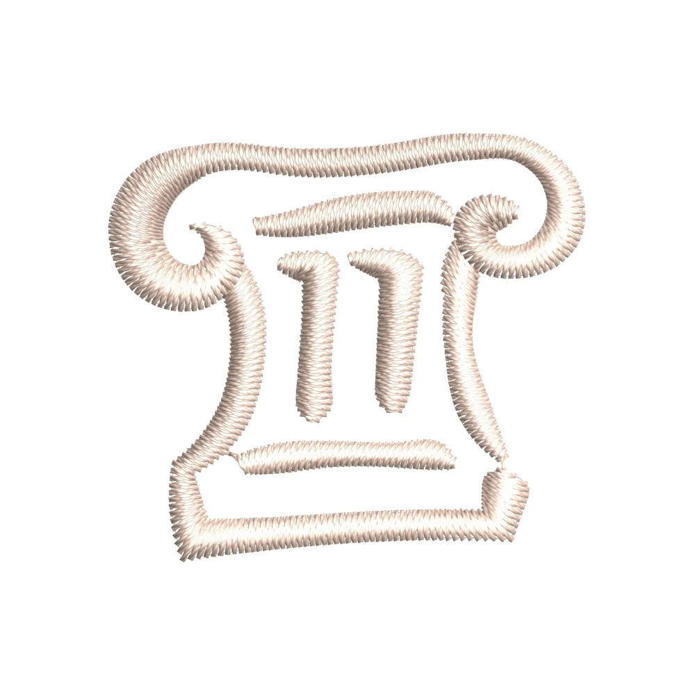 Column Embroidery Design