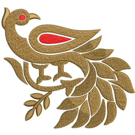 Peacock Embroidery Design