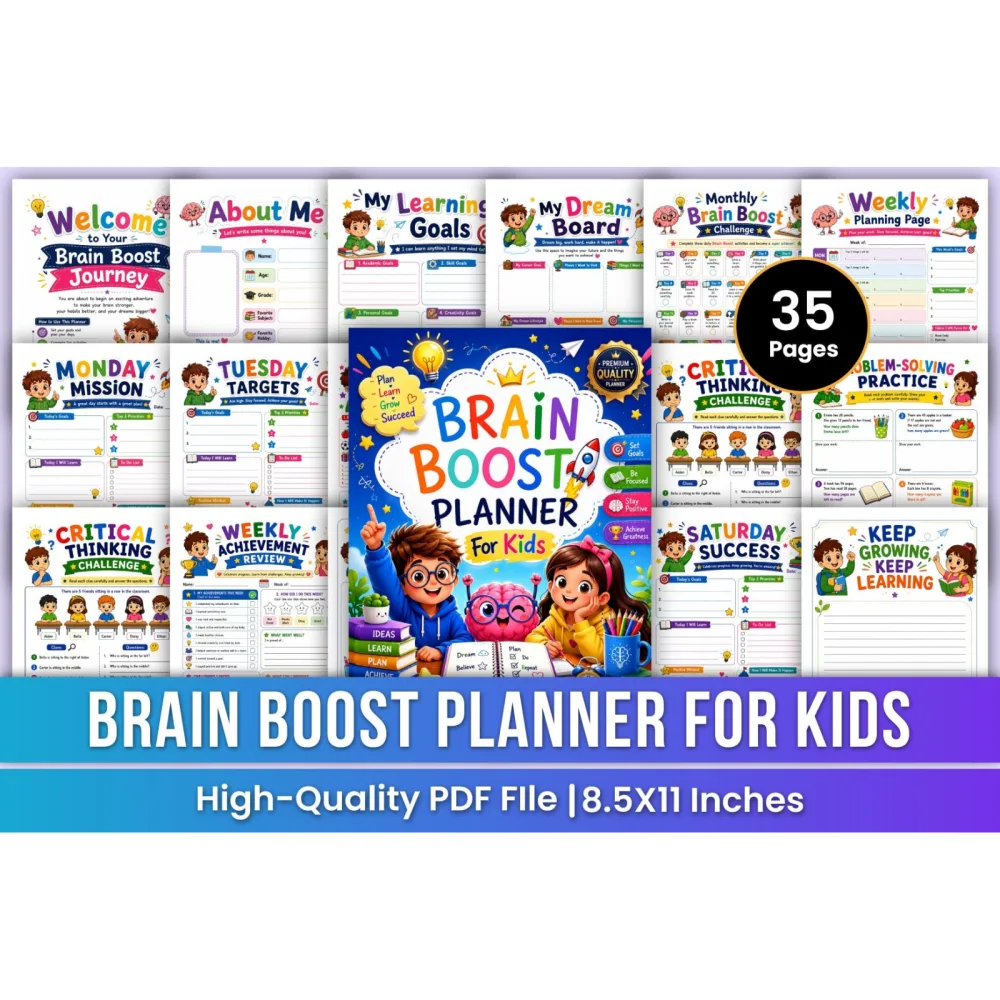 Brain Boost For Kids Planner