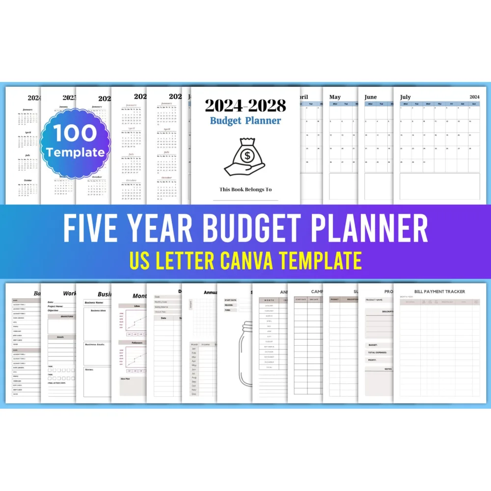 Editable Five-Year Budget Planner