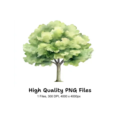 Green Tree Clipart Bundle
