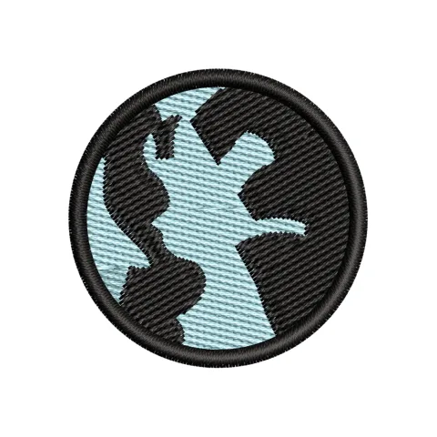 Circle Map Embroidery Design