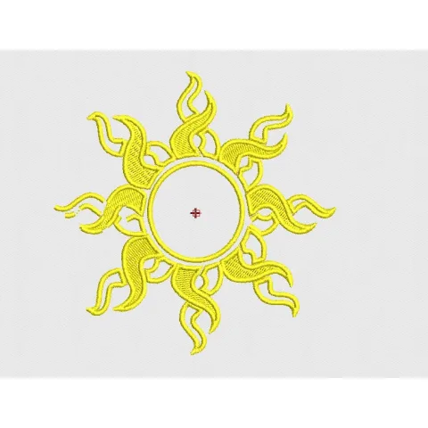 Sun Embroidery Design