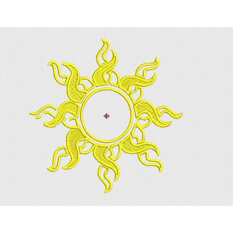 Sun Embroidery Design