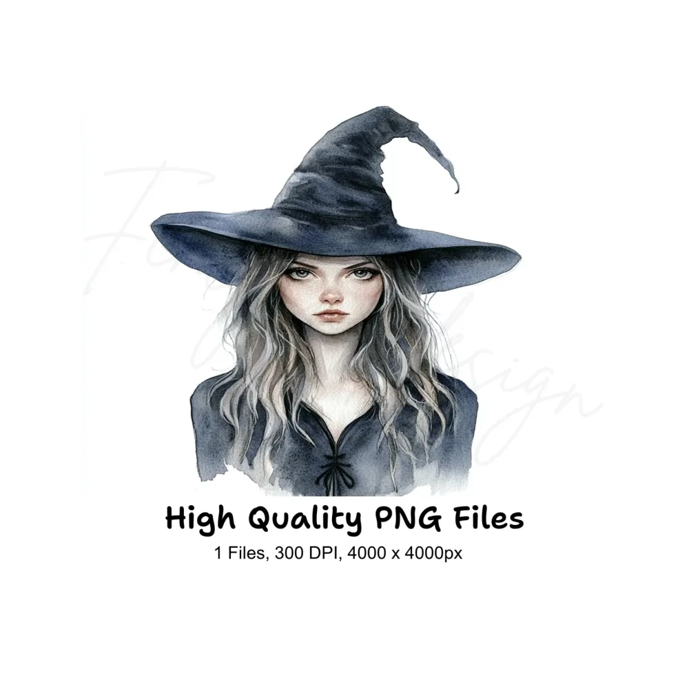Witch Portrait Clipart Bundle