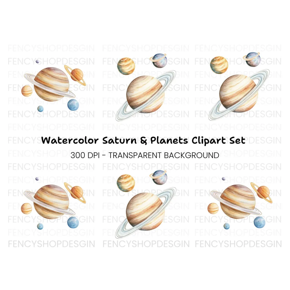 Solar System Planets Clipart Bundle