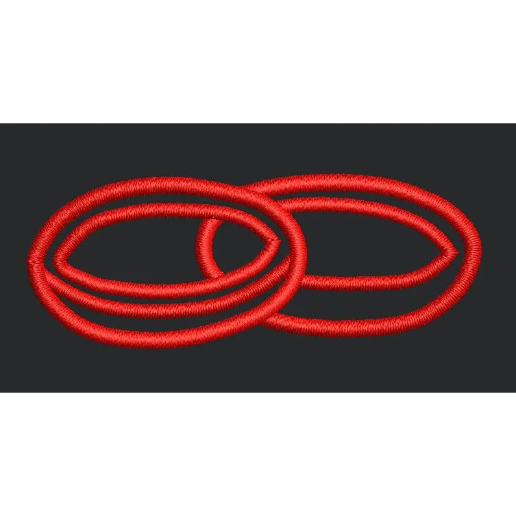 Art In Red Embroidery Design