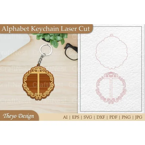 Alphabet Keychain SVG Bundle