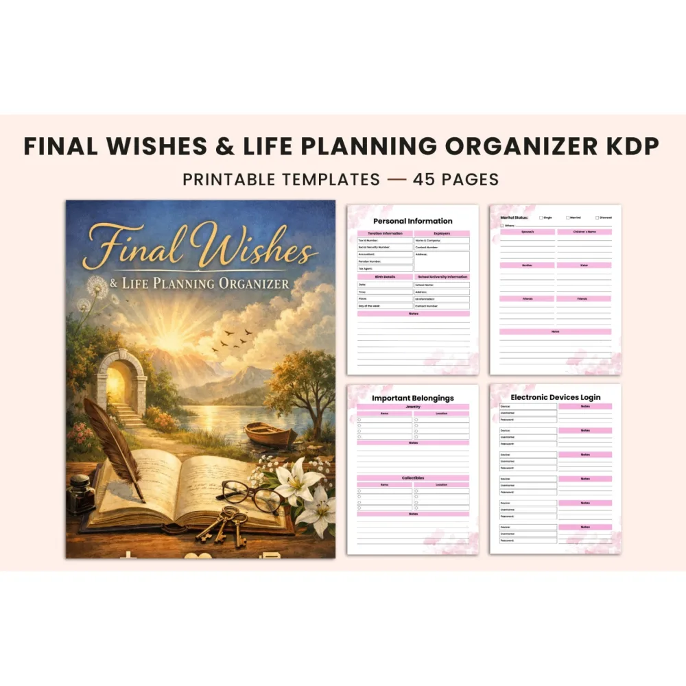 Final Wishes Life Planning Planner