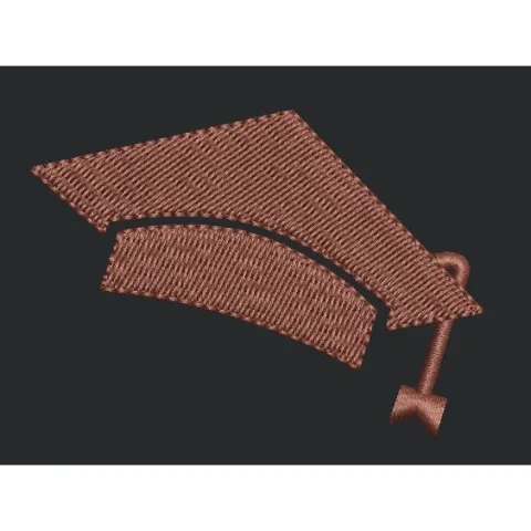 Graduation Cap Embroidery Design
